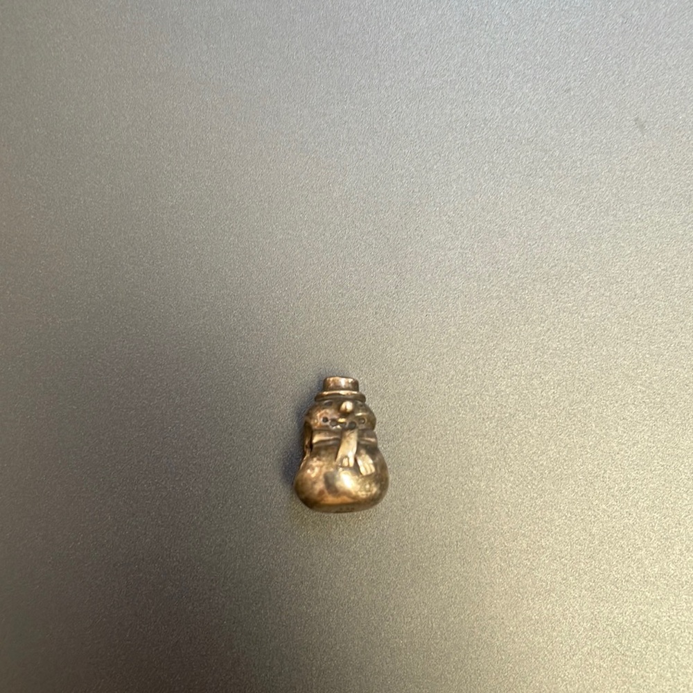 Pandora silver snowman charm